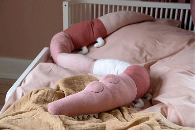 Подушка-игрушка Sebra "Крокодил", розовый